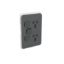 Picture of Double Power Point Skin with Extra Switch, Clipsal Iconic, Vertical Mount, 250V, 10A, Clip-On