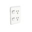 Picture of Double Power Point Skin, Clipsal Iconic, Vertical Mount, 250V, 10A, Clip-On