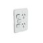 Picture of Double Power Point Skin with Extra Switch, Clipsal Iconic, Vertical Mount, 250V, 10A, Clip-On