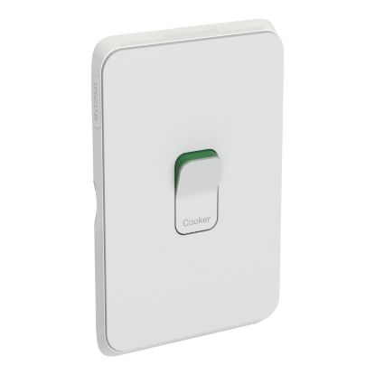 Picture of Switch Plate Skin, Clipsal Iconic, 1 Gang, COOKER, Horizontal/Vertical Mount250V, 45A, Clip-On
