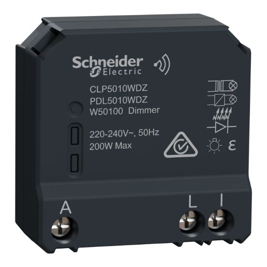 Picture of Connected dimmer, Wiser, 200 W Max, 240 V, Micro module Grey