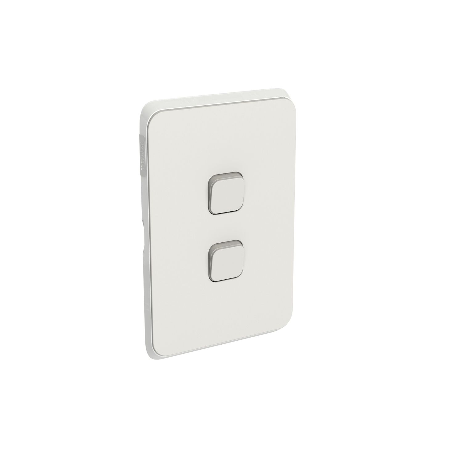 Picture of Flush Switch, Clipsal Iconic, 2 Gang, Vertical Mount, 1-Way/2-Way, 230/240V 10AX