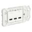 Picture of USB Charger Grid and Module, Clipsal Iconic, 3 Gang