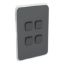 Picture of Switch Plate Skin, Clipsal Iconic, 4 Gang, Horizontal/Vertical Mount