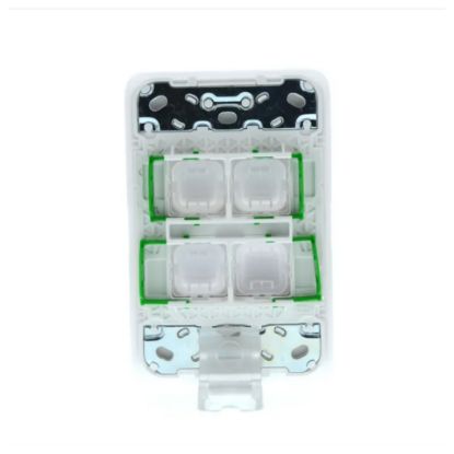 Picture of Gridplate and Skin, Clipsal Iconic, 4 Gang, Vertical/Horizontal