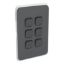 Picture of Switch Plate Skin, Clipsal Iconic, 6 Gang, Horizontal/Vertical Mount