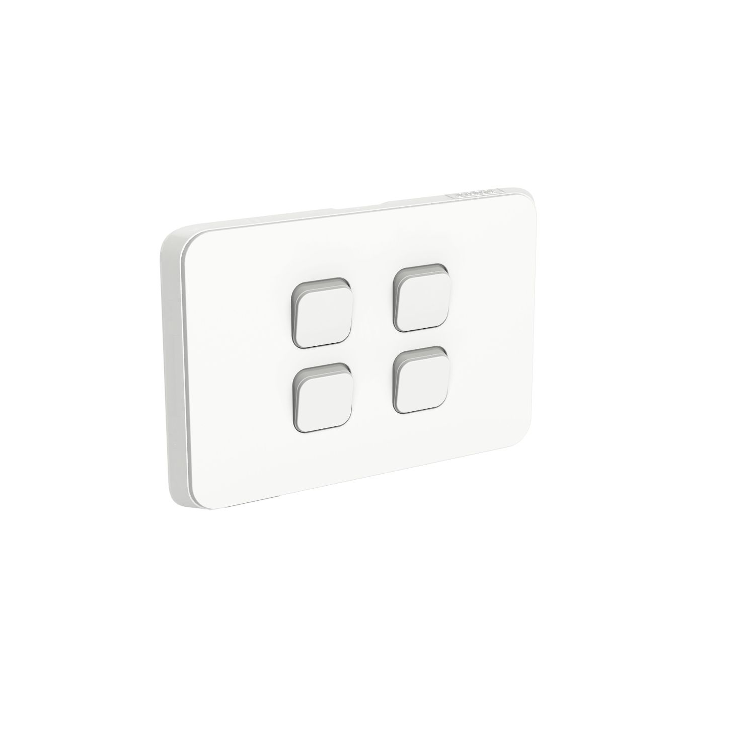 Picture of Flush Switch, Clipsal Iconic, Horizontal Mount, 4 Gang, 1-Way/2-Way, 230/240V 10AX