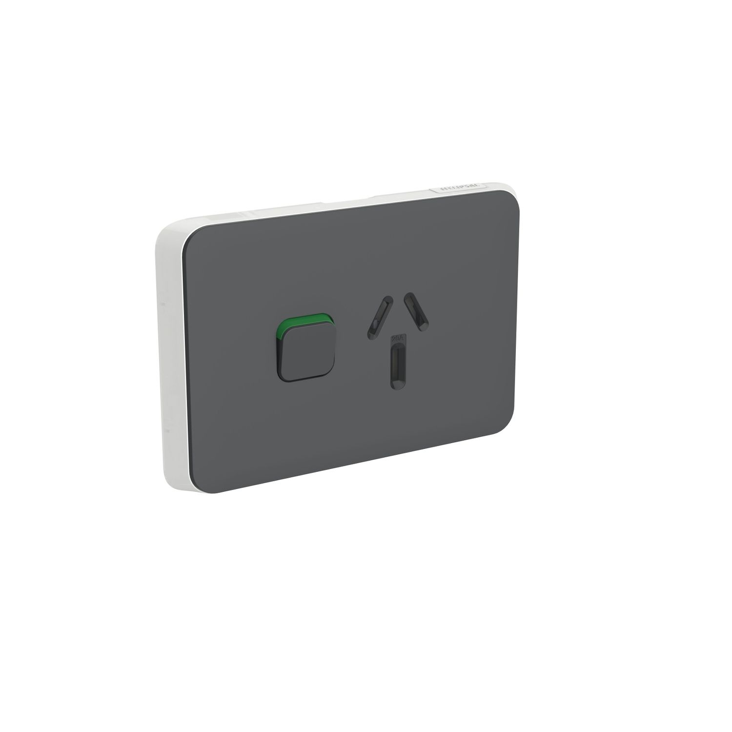 Picture of Single Power Point Skin, Clipsal Iconic, Horizontal Mount, 250V, 20A, Clip-On