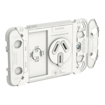 Picture of Grid Socket, Clipsal Iconic, Horizontal Single, 20A, 250V