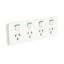 Picture of Quad Switch Power Point, Clipsal Iconic, Horizontal Mount, 250V, 10A