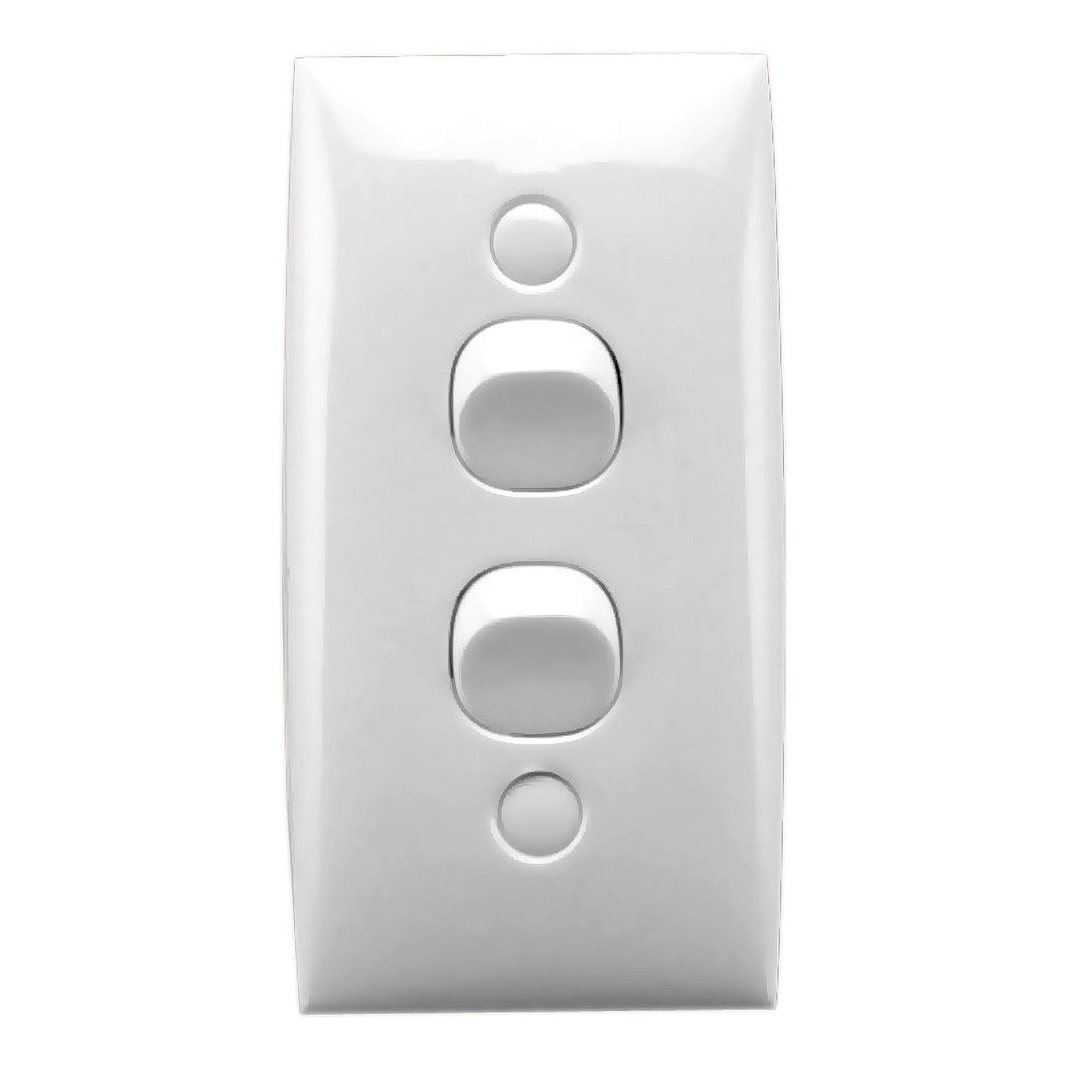 Picture of Flush Switch, Standard Series, 2 Gang, 250VAC, 10A, Intermediate Architrave, Vertical