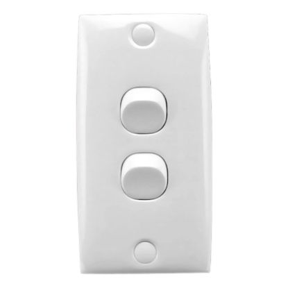 Picture of Flush Switch, Standard Series, 2 Gang, 250VAC, 10A, Intermediate Architrave