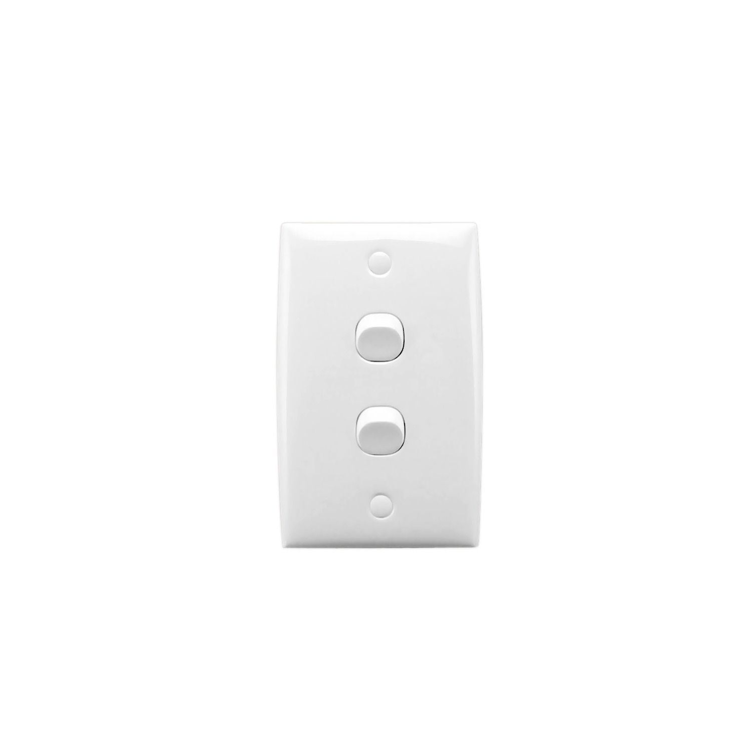 Picture of Flush Switch, Standard Series, 2 Gang, 250VAC, 10A, Standard, Vertical, PTN