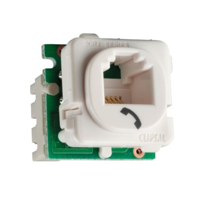 Picture of Modular Socket, Clipsal Actassi, Category 3, 6 Way, 4 Contact Socket Mechanism, Telephone