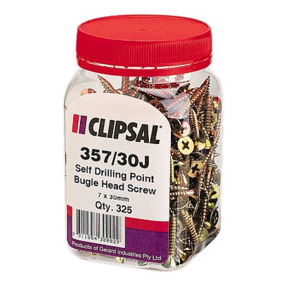 Picture of Bugle Head, Clipsal - General Accessories, Self Drilling Point, 7 X 30mm, Jar 325