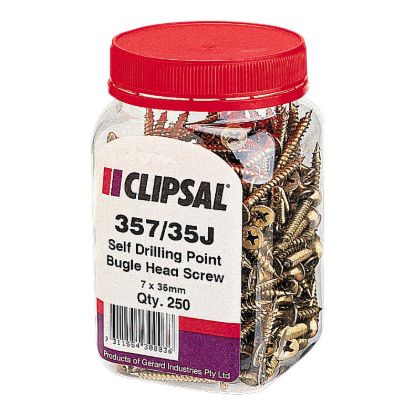 Picture of Bugle Head, Clipsal - General Accessories, Self Drilling Point, 7 X 35mm, Jar 250
