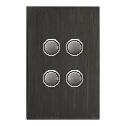 Picture of Push Button Switch, Saturn Series, 4 Gang, 250V, 16AX/20A