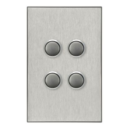 Picture of Push Button Switch LED, Saturn Series, 4 Gang, 250V, 16AX/20A