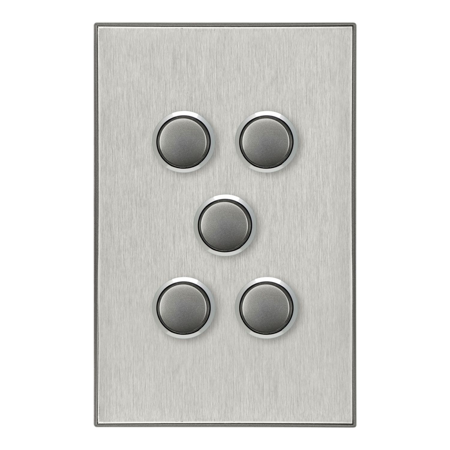 Picture of Push Button Switch LED, Saturn Series, 5 Gang, 250V, 16AX/20A