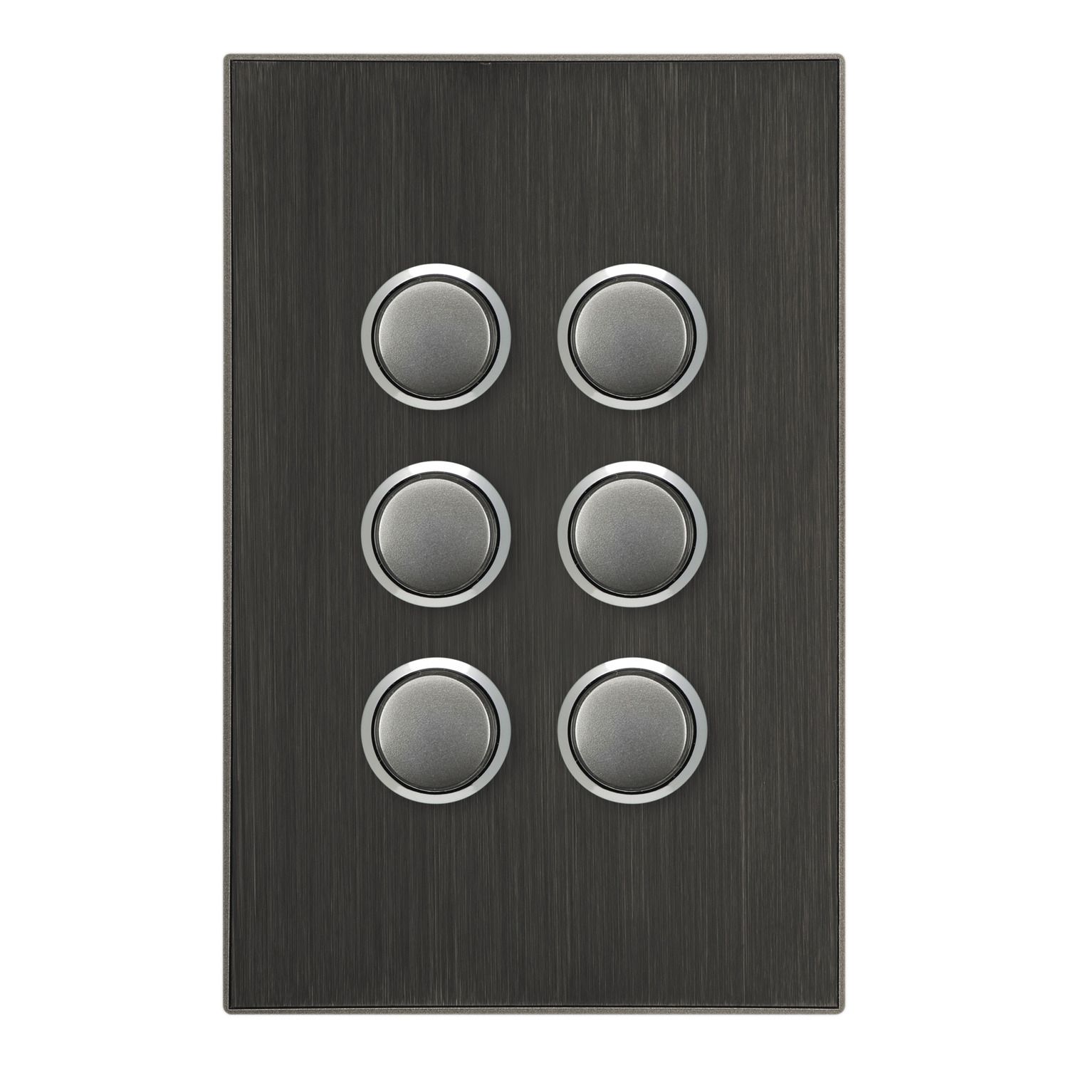 Picture of Push Button Switch LED, Saturn Series, 6 Gang, 250V, 16AX/20A