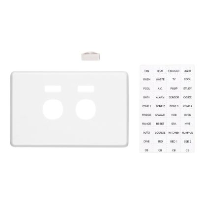Picture of Switch Plate Cover, Classic C2000 Series, 2 Gang, Horizontal Mount, with ID Window