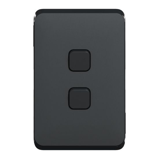 Picture of Switch Plate Skin, Clipsal Iconic, 2 Gang, Horizontal/Vertical Mount, Clip-On