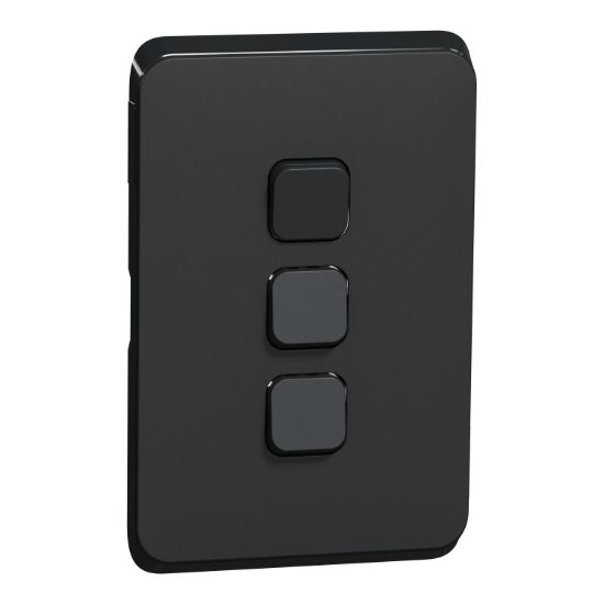 Picture of Switch Plate Skin, Clipsal Iconic, 3 Gang, Horizontal/Vertical Mount