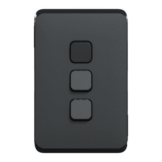 Picture of Switch Plate Skin, Clipsal Iconic, 3 Gang, Horizontal/Vertical Mount
