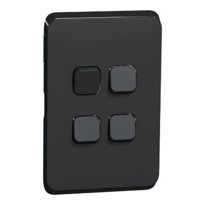 Picture of Switch Plate Skin, Clipsal Iconic, 4 Gang, Horizontal/Vertical Mount