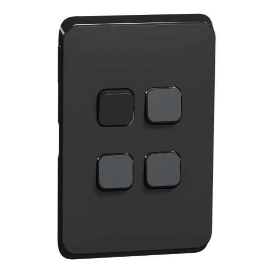 Picture of Switch Plate Skin, Clipsal Iconic, 4 Gang, Horizontal/Vertical Mount