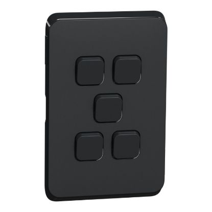 Picture of Switch Plate Skin, Clipsal Iconic, 5 Gang, Horizontal/Vertical Mount