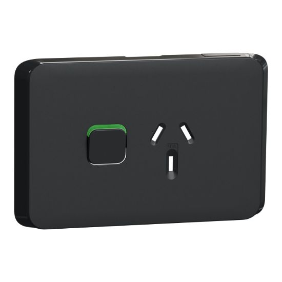 Picture of Single Power Point Skin, Clipsal Iconic, Horizontal Mount, 250V, 10A, Clip-On