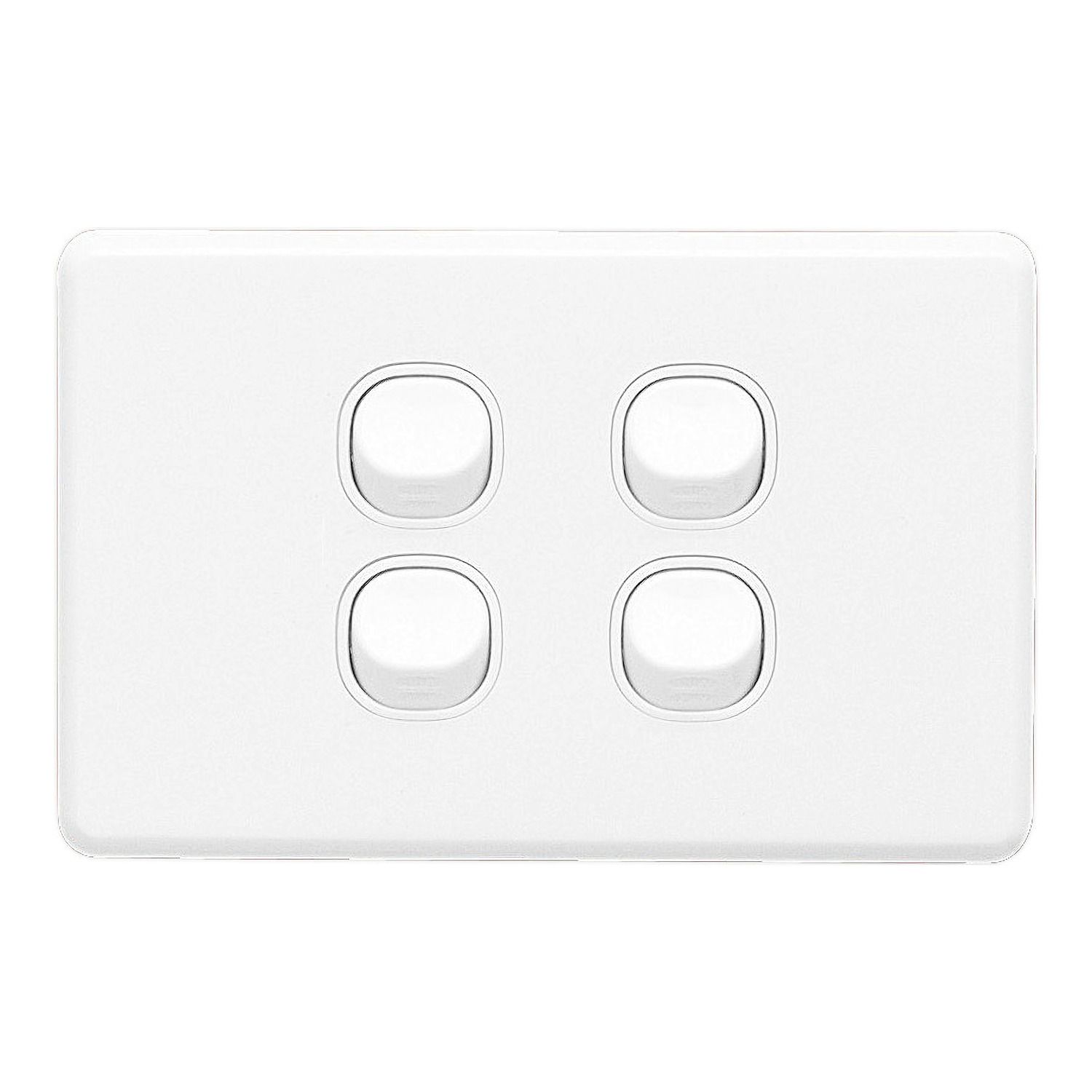Picture of Flush Switch, Classic C2000 Series, 4 Gang, 250VAC, 10A, Standard, Horizontal