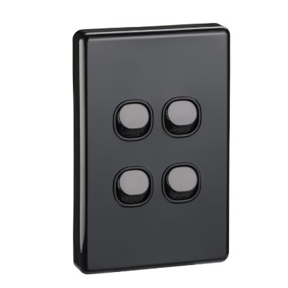 Picture of Flush Switch, Classic C2000 Series, 4 Gang, 250VAC, 10A, Standard, Vertical