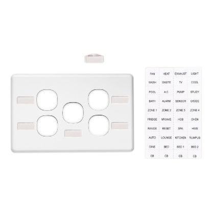 Picture of Switch Grid Plate and Cover, Classic C2000 Series, 5 Gang, Horizontal Mount