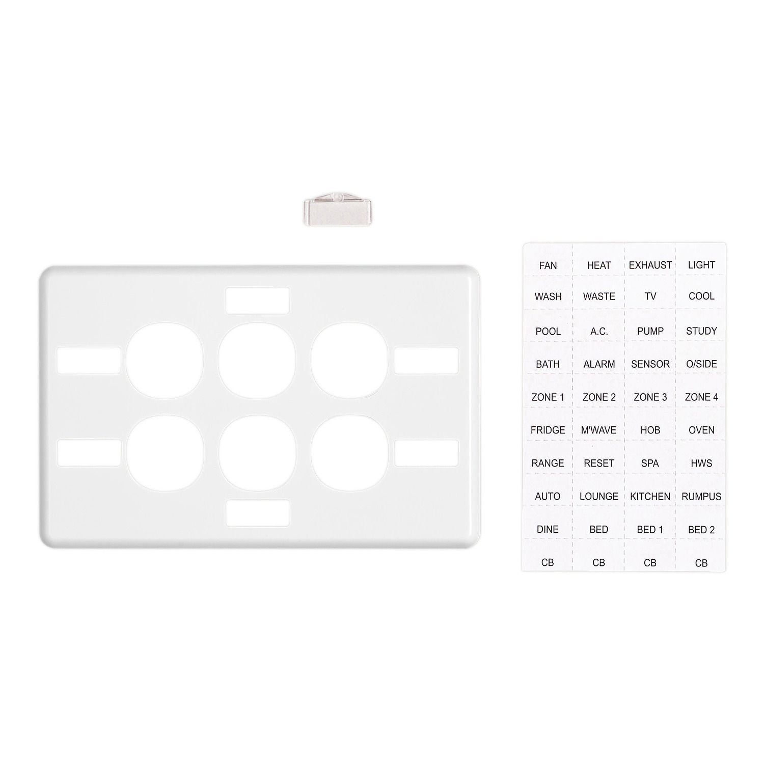 Picture of Switch Plate Cover, Classic C2000 Series, 6 Gang, Horizontal Mount, with ID Window