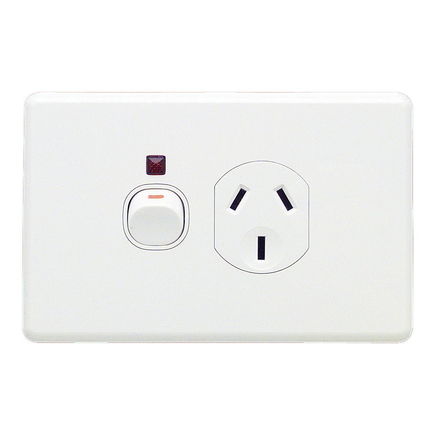 Picture of Single Switch Socket Outlet, Classic C2000 Series, Classic, 250V, 10A, Indicator