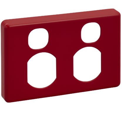 Picture of Socket Outlet Cover Plate, Classic C2000 Series, Horizontal Mount for Twin Switched Socket