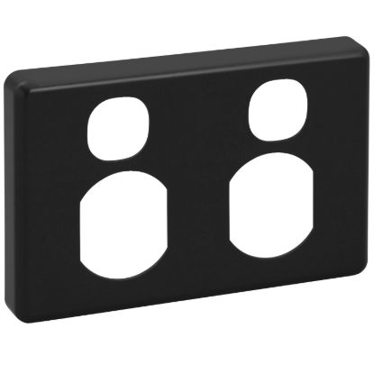 Picture of Socket Outlet Cover Plate, Classic C2000 Series, Horizontal Mount, for Twin Switched Socket
