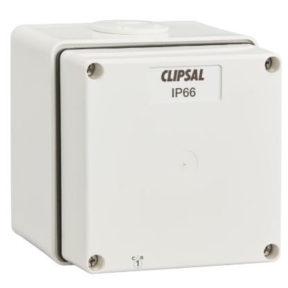 Picture of Junction Box, Clipsal - 56 Series, IP66, 1 Gang (101 x 101 x 91mm high)