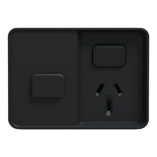 Picture of Single Switched Socket Outlet with timer, Clipsal Iconic Outdoor, 10A, 250V