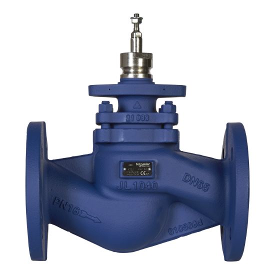 Picture of V222 Globe Valve, 2-Way, PN16, Flanged, Balanced plug, DN65, Kvs 63, Cast Iron Body, Stainless plug and seat