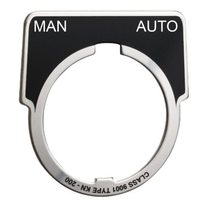 Picture of Harmony 9001K, Harmony 9001SK, legend, 30mm, aluminium, black with silver letters, 40x43mm, marking MAN-AUTO