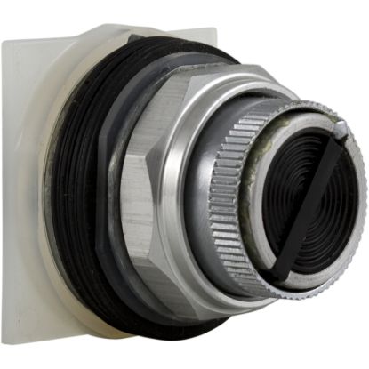 Picture of Push-button switch, Harmony 9001K, metal, flush, black, 30mm, 2 positions, stay put