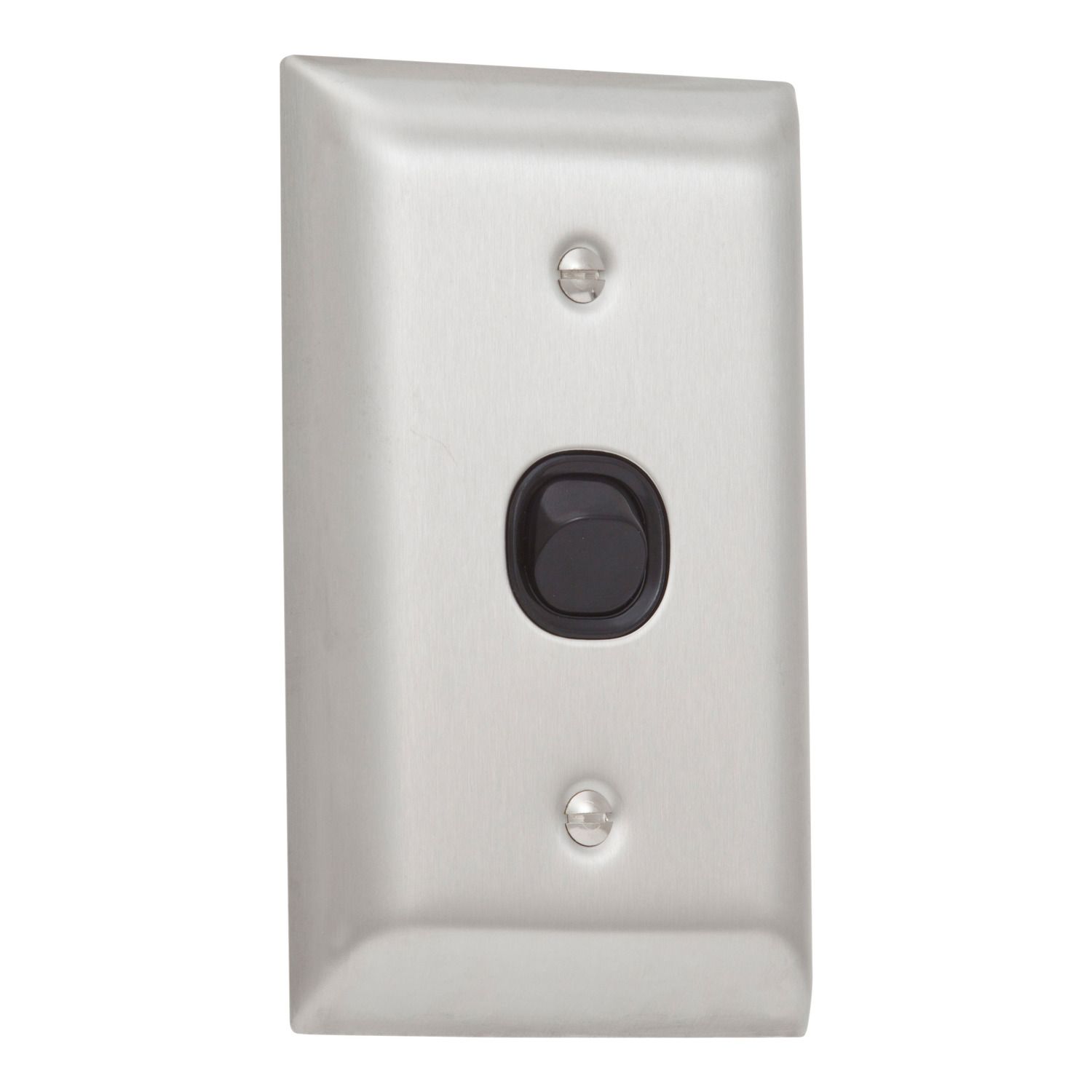 Picture of Flush Switch, Metal Plate Series, 1 Gang, 250VAC, 10A, A Style, Standard, Vertical