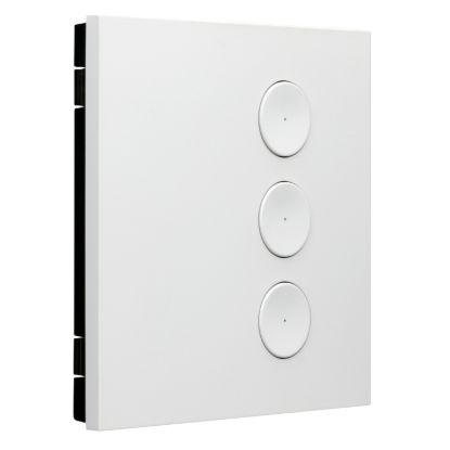 Picture of Wall Plate, C-Bus, Saturn Zen, key input unit, E-Series, 3 key, zen black