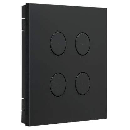 Picture of Wall Plate, C-Bus, Saturn Zen, key input unit, E-Series, 4 key, zen black