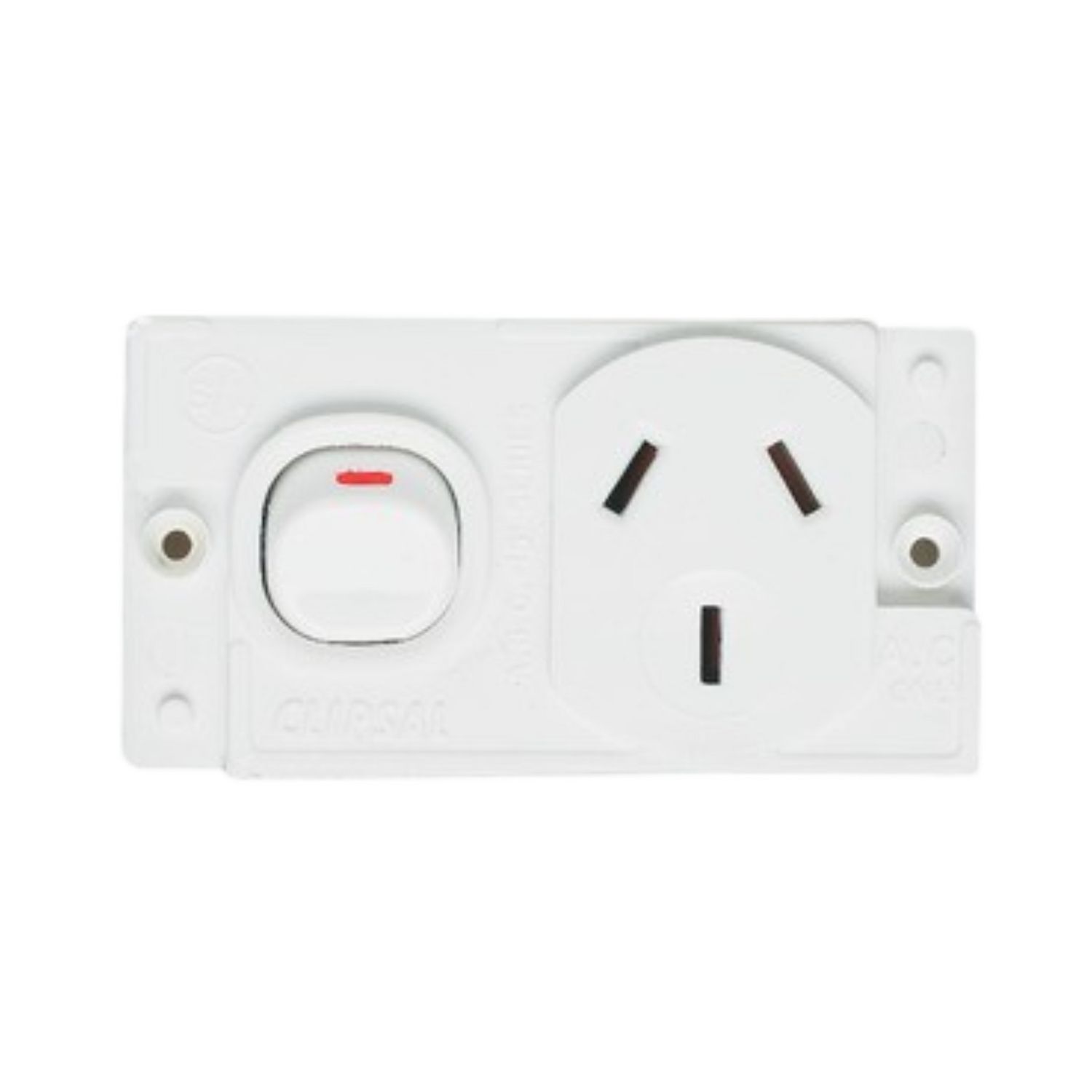 Picture of Single Switched Socket Module, Medilec, "O" Style, 10A Double Pole , Horizontal