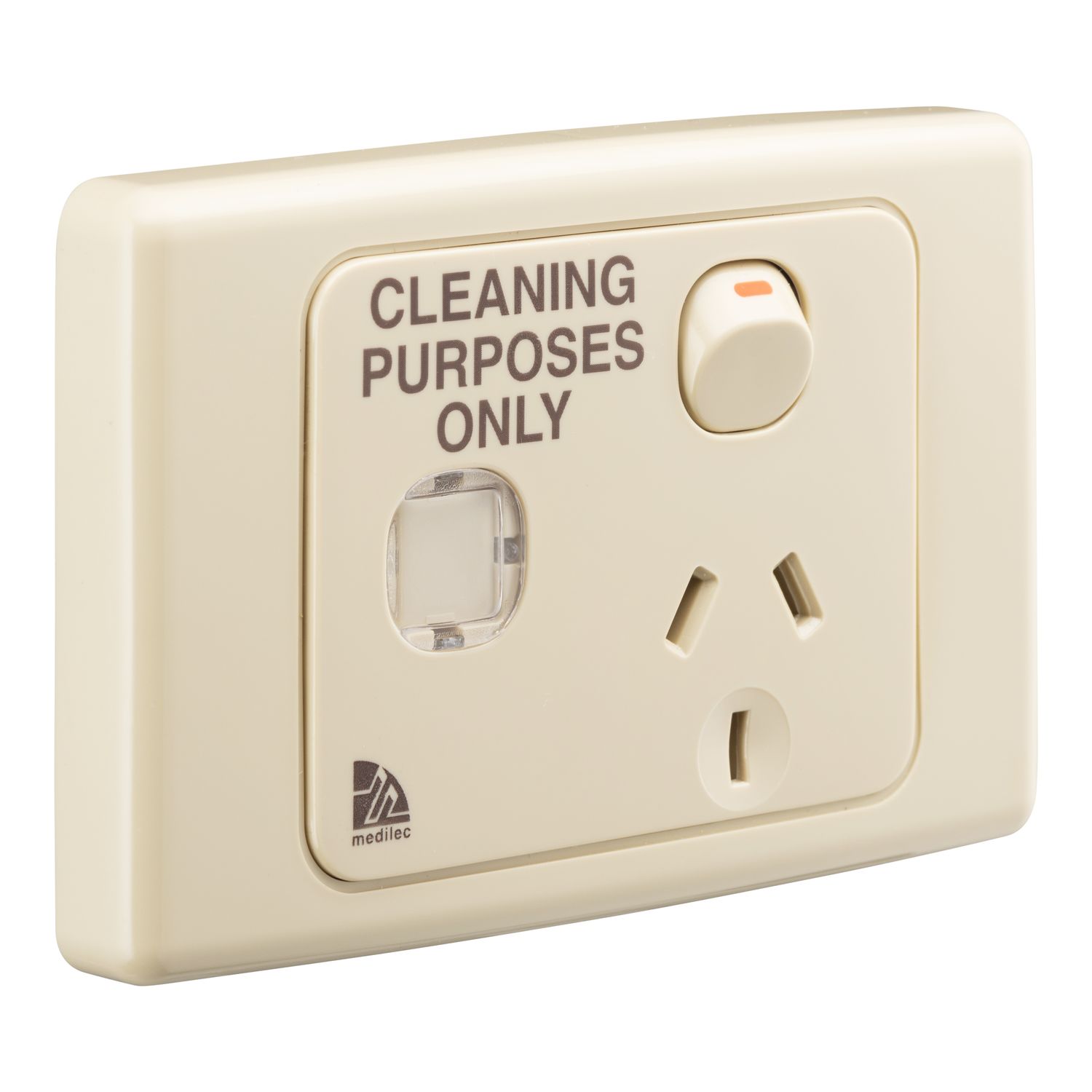 Picture of Switched Socket Outlet, Medilec, 250V, 10A, Cleaner Model, Circuit ID