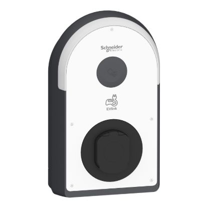 Picture of Charging station, EVlink Pro AC, AC Metal, 22kW, 32A, 3P+N, T2S socket-outlet, RDC-DD 6mA, MNx aux.